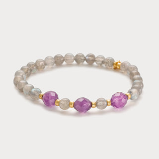 Aurora-Geerdet & Spirituell – Amethyst-Labradorit-Armband