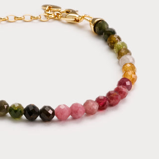 Balance-Farbenpracht & Eleganz – Regenbogen-Turmalin-Armband