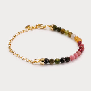 Balance-Farbenpracht & Eleganz – Regenbogen-Turmalin-Armband