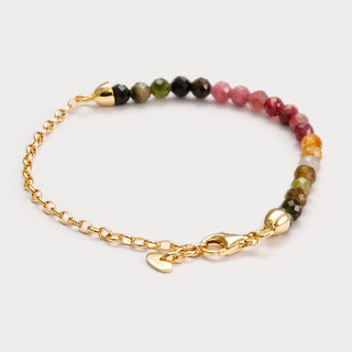 Balance-Farbenpracht & Eleganz – Regenbogen-Turmalin-Armband
