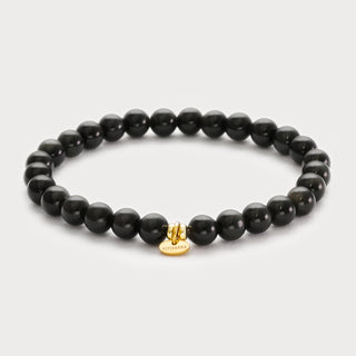 Essence-Schlichte Eleganz – Das Stretch-Perlenarmband aus Schwarzem Obsidian