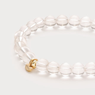 Essence-Klare Reinheit – Das Bergkristall-Stretch-Perlenarmband