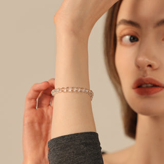 Essence-Klare Reinheit – Das Bergkristall-Stretch-Perlenarmband