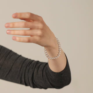 Essence-Klare Reinheit – Das Bergkristall-Stretch-Perlenarmband