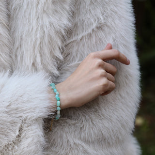 Nature-Sanfte Klarheit – Die Amazonit-Armkette