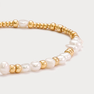 Petite-Eleganz & Reinheit – Süßwasserperlen-Armband