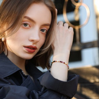 Petite-Lebensfreude & Harmonie – Regenbogen-Turmalin-Armband