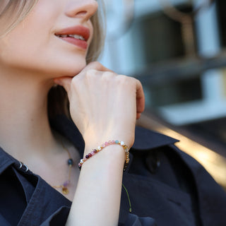 Petite-Lebensfreude & Harmonie – Regenbogen-Turmalin-Armband
