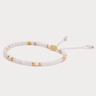 Petite-Intuition & Eleganz – Mondstein-Süßwasserperlen-Armband