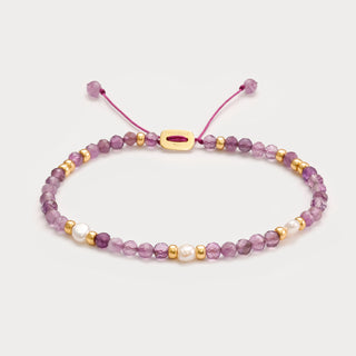 Petite-Ruhe & Anmut – Amethyst-Süßwasserperlen-Armband