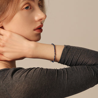 Whisper-Tiefblaue Eleganz – Das Mini-Lapis-Armband